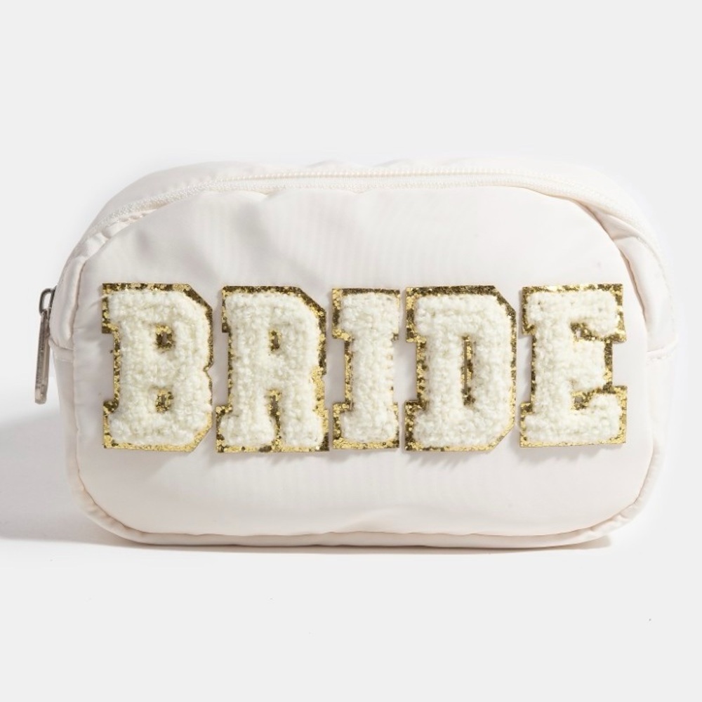 Fuzzy Glitter Bride Crossbody Bag